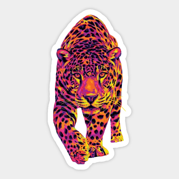 The Hot Jaguar Sticker by polliadesign